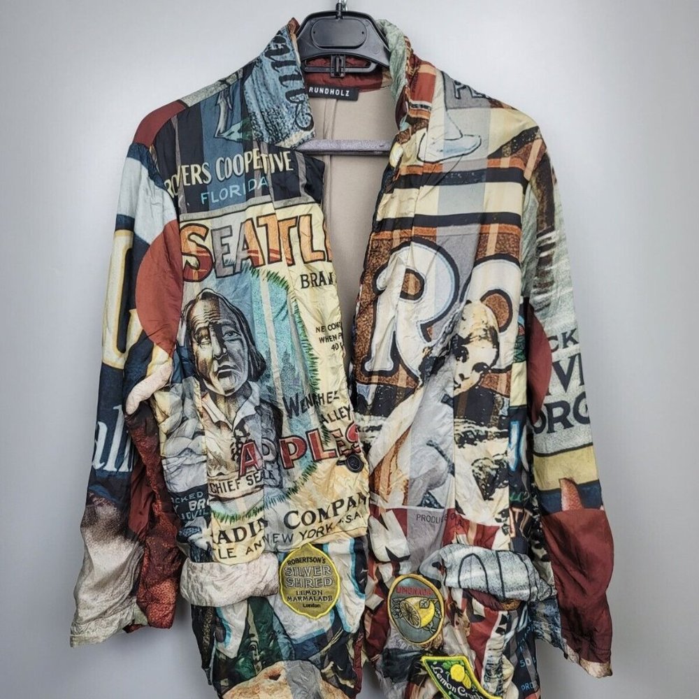 Rundholz Graffiti Print Blazer in Medium - RARE